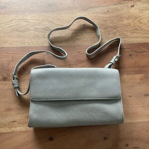 DKNY Gray Leather Crossbody Bag
